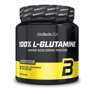 BioTech USA 100% L-Glutamine 500g Aminosäure L-Glutamin Neutral + BONUS