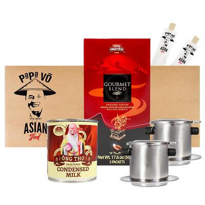 Trung Nguyen Vietnam Kaffee Set! Kaffee, Kondensmilch, 2 Cafe Phin Kaffeefilter 