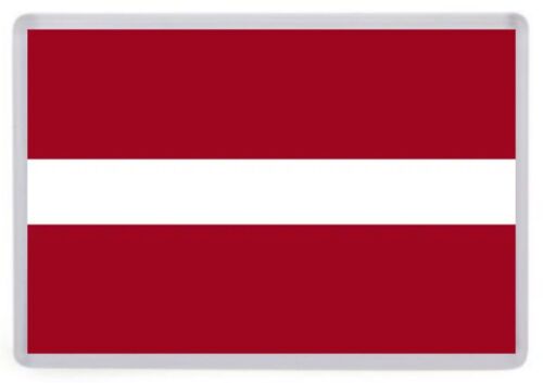 Imán para nevera con bandera de Letonia. Viajes, Europa - Imagen 1 de 2