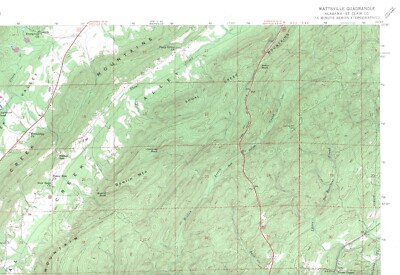 Wattsville Quadrangle Alabama 1958 USGS Topo Map 7.5 Minute Topographic