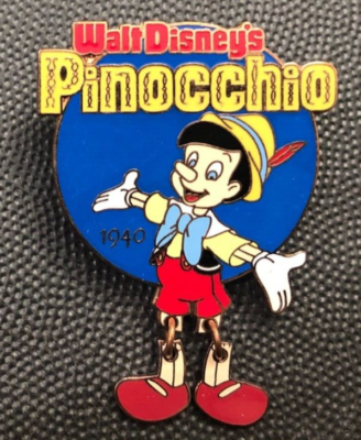 ディズニー　アート展　ピンバッジ　ピノキオ（1940年） Disney pin 687 Pinocchio Countdown to the Millennium dangle feet