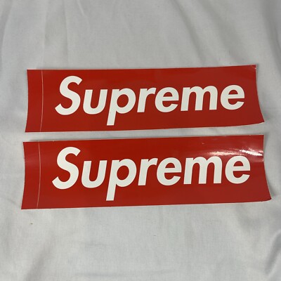 2-Supreme Box Logo Sticker Red Authentic 8