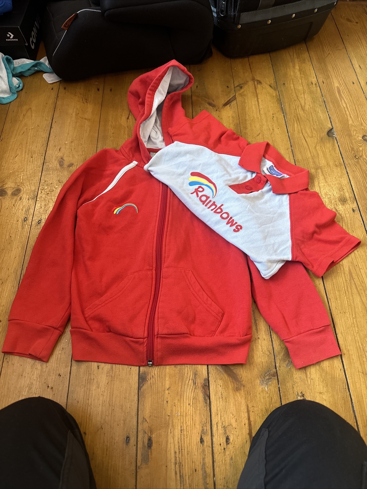 Girls Rainbows Uniform Size Medium Age 78 polo / jacket eBay