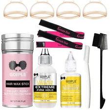 Lace Wig Glue Kit Lace Front Glue Kit for Wigs, Strong Hold Glue for Wigs and Ha