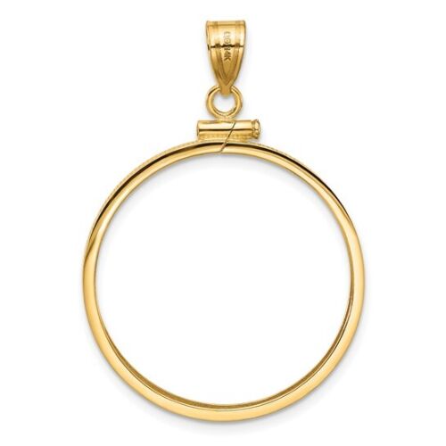 14K ECHT Gold 1/2 oz American Eagle Schraubverschluss Münze Einfassung Anhänger Charm 27x2,3 mm - Bild 8 von 10