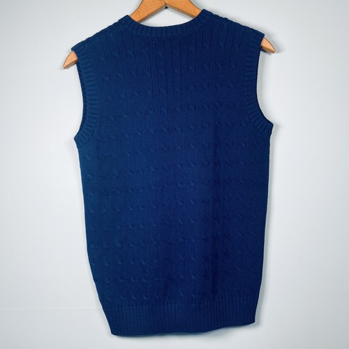 Polo Ralph Lauren Youth Sweater Vest Cable Knit Pony Logo Embroidered L (14-16) - Picture 3 of 8