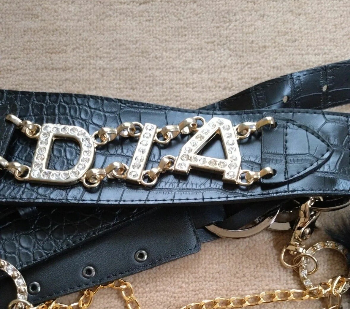 d.i.a ベルト　ムーンロゴベルト DIA dia Moon Logo Belt Logo Women's Gal Fashion Accessories