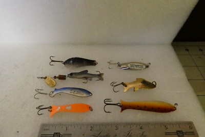 Trout Fishing Lures Spoons Spinners 7 Pc Lot Acme Doctor Mepps Wobbler ++
