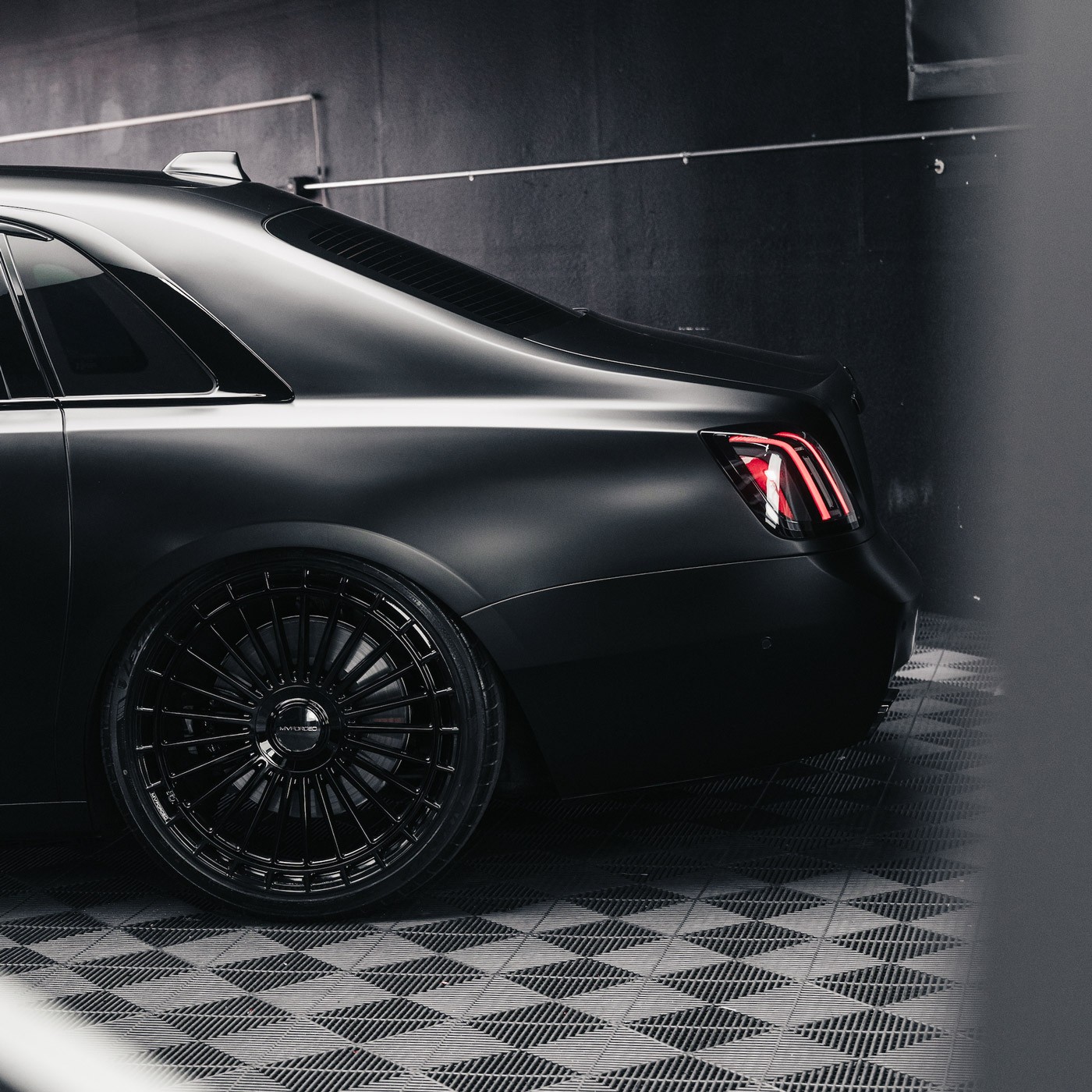 22" MV Forged MVF40 Black Concave Wheels Rims Fits Rolls Royce Ghost