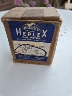 LAMBRETTA LI125 PISTON SERIES 1 MADE BY HEPOLITE NEW OLD STOCK 52mm 040
