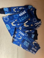 Sonic The Hedgehog Blue Fleece Two Piece Pajama Set Size 4T