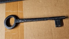 Vintage Wrought Iron Key Marked 41 Black w/Loop End