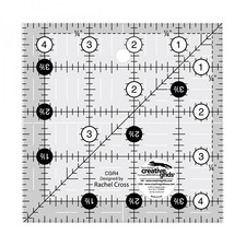 Quilt Ruler 4-1/2In X 4-1/2In Square – CGR4 – Made in USA, Non-Slip Grip Acrylic