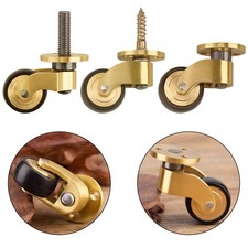 Roulettes de meubles robustes en laiton avec roulements silencieux pour un bruit