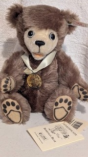 STEIFF BERRYMAN BEAR 90th ANNIVERSARY 1996 Mohair Ltd Ed QVC w/Tags Germany