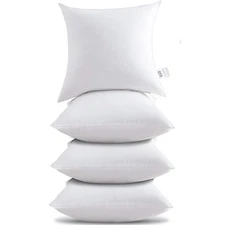 20x20 Pillow Inserts (Set of 4)- 100% Cotton Covering Down Alternative Throw ...