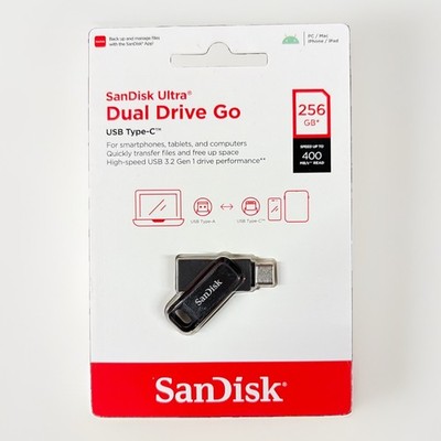 SanDisk Ultra Dual Drive Go 256GB USB Type-C Drive SDDDC3-256G-AW46 - New