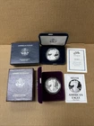 Lot of 2 American Silver Eagle Coins - 1990 & 2010 - 1 oz .999 Fine Silver