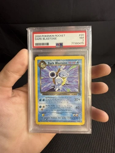 2000 POKEMON TEAM ROCKET #20/82 DARK BLASTOISE PSA 7