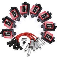 BANG4BUCK 8Pcs Ignition Coils Pack Square Type UF271 D581 8Pcs 8mm Spark Pl...