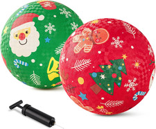 Pack of 2 Cartoon Playground Balls, Christmas Toys Balls for Toddler 1-3, 8.5" R
