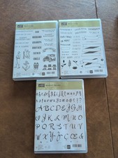 Stampin' Up Lot of 3 Photopolymer Cling Stamp Sets See Description For Titles 