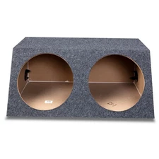 Car Audio Dual 12" Sealed Subwoofer Slanted Hatchback Angled Sub Box Enclosure