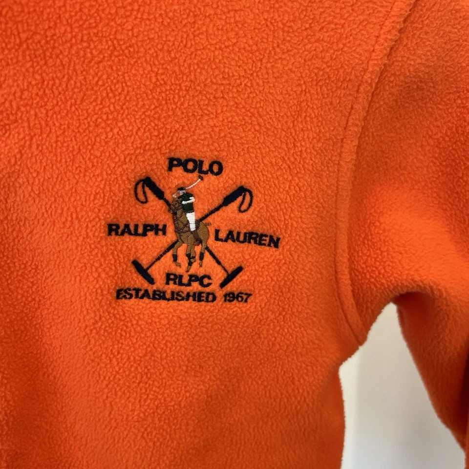 Винтажный POLO Ralph Lauren полный молнии флисовая куртка для мальчиков Sz 7 опрятный старые деньги - Изображение 3 из 4