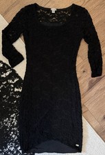 GUESS Y2K Women’s Black Dress Vintage XS Lace Overlay Cocktail Party 3/4 Sleeve