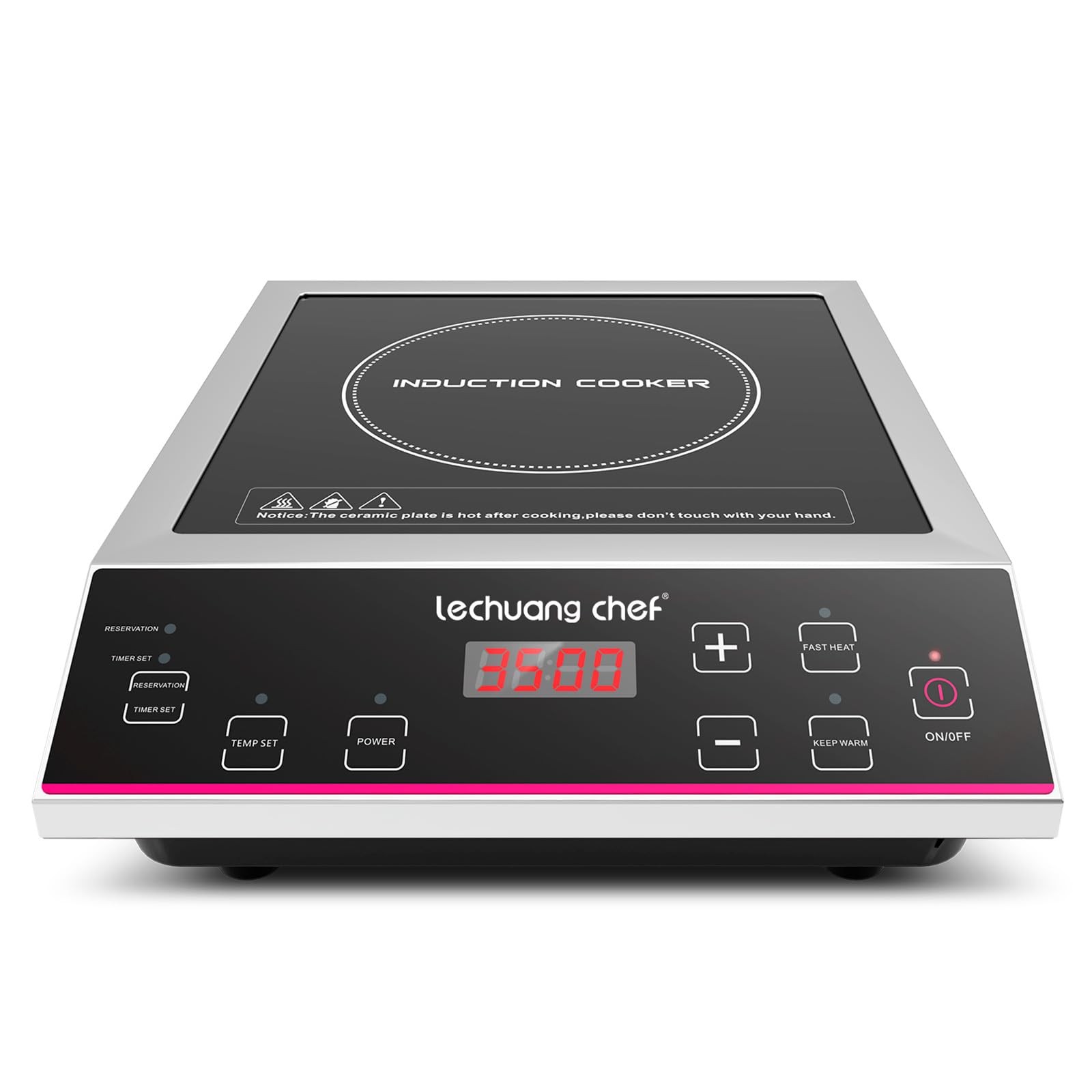Lechuang Chef 3500W Single Induction Cooker 10 level Power Setting 24 hours