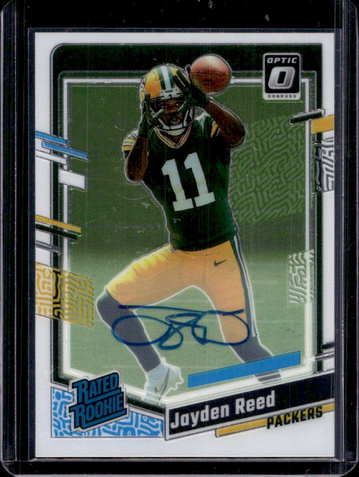 2023 Donruss Optic Jayden Reed Rated Rookie RPS Auto #71/99 Packers