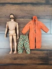 Vtg 1964 GI Joe Hasbro 1970 Flocked Adventure Team 12" Figure w/ Clothes As is