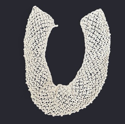 Ivory crocheted lace collar