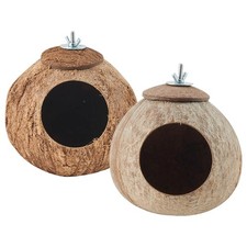 Parakeet Nest Coconut Bird Cage Accessories Bath Breeding Parrot For Yard Garden