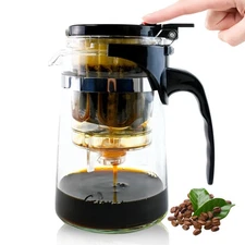 Pour Over Coffee Maker, Coffee Dripper with On/Off Switch, Borosilicate Glass...