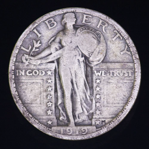 1919 Standing Liberty Quarter Type 2 Very Good Philadelphia