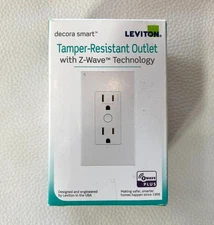 Leviton Z Wave Plus Decora Smart Electrical Outlet with Voice Control 15A