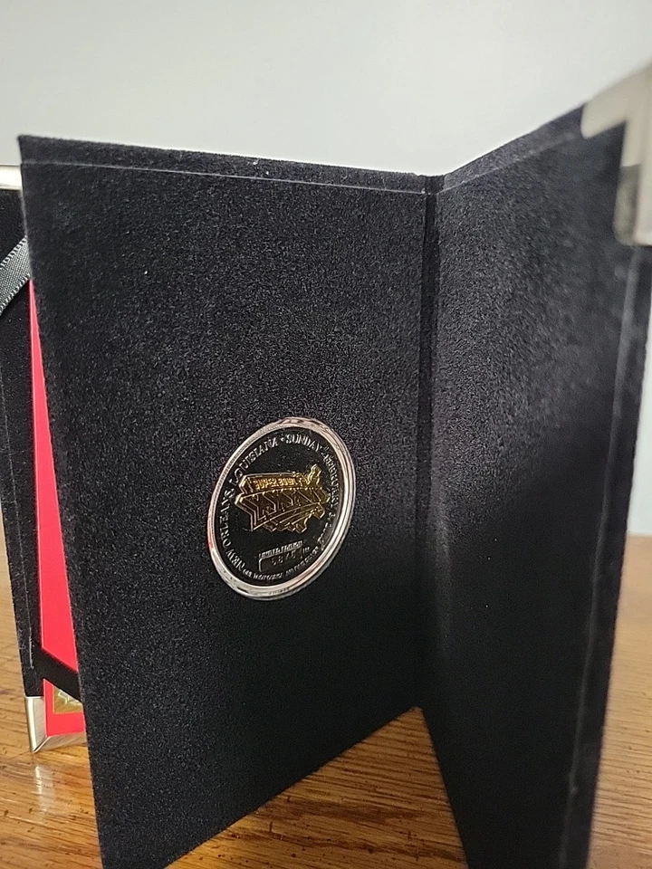 SUPER BOWL XXXVI Game Coin Patriots & Rams 1 oz .999 Silver 4099/7500 Highland - Image 3 of 4