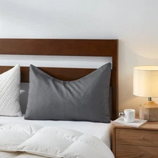 Curved Pillow Covers - Full Length Zipper Closure - Premium Soft Brushed Micr...