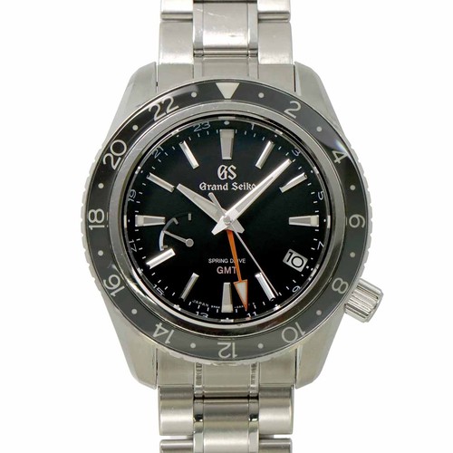GRAND SEIKO Spring drive SBGE201 Date GMT Black Dial Mens Watc...