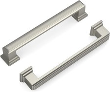 10 Pack Brushed Nickel Cabinet Handles, 5 Inch Hole Center Drawer/Cabinet Pulls