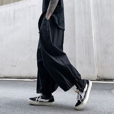 Japanese Stylish Harajuku Kimono Work Style Streetwear Ultra Wide Leg Pants