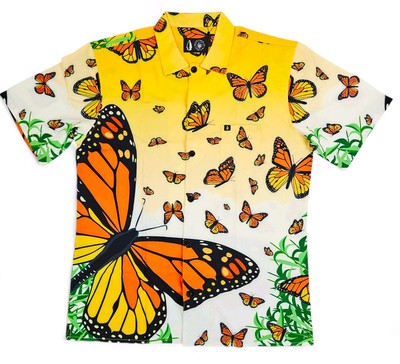 Tachuntfish THF Mojito Monarch Butterfly Button Up Shirt Mens Large Original Fit