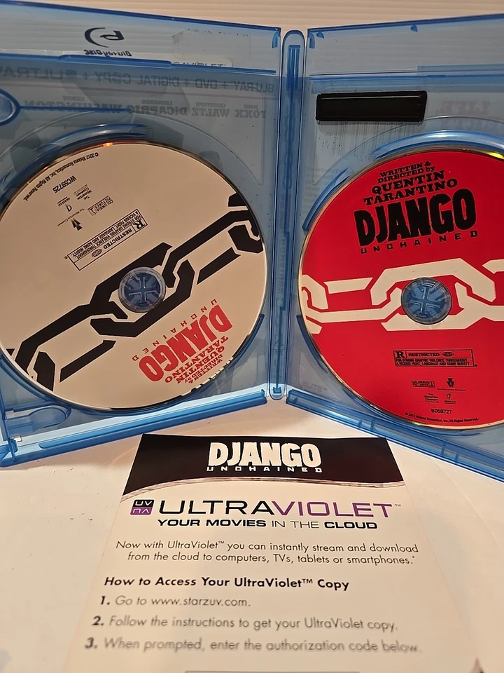 Django Unchained Blu-ray + DVD 2013 Jamie Foxx, Waltz ,  DiCaprio Slipcover - Image 4 of 4