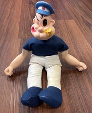 Vintage 15 Rare King Features Stying Popeye Doll Cloth Body Rubber Head Arms