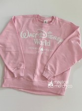 2025 Walt Disney World Parks Sweatshirt Crewneck Castle Pink White XS