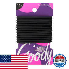 Goody Ouchless Hair Elastics No Pull No Breakage Tangle-Free Hold For Thick