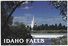 Idaho Falls Postcard Mormon Temple View