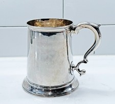 Rare Antique English Sterling Silver Tankard by Isaac Cookson Newcastle - 1751