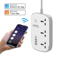 Smart WiFi Power Strip, 3 Outlet 4 USB Ports Surge Protector App Controlled
